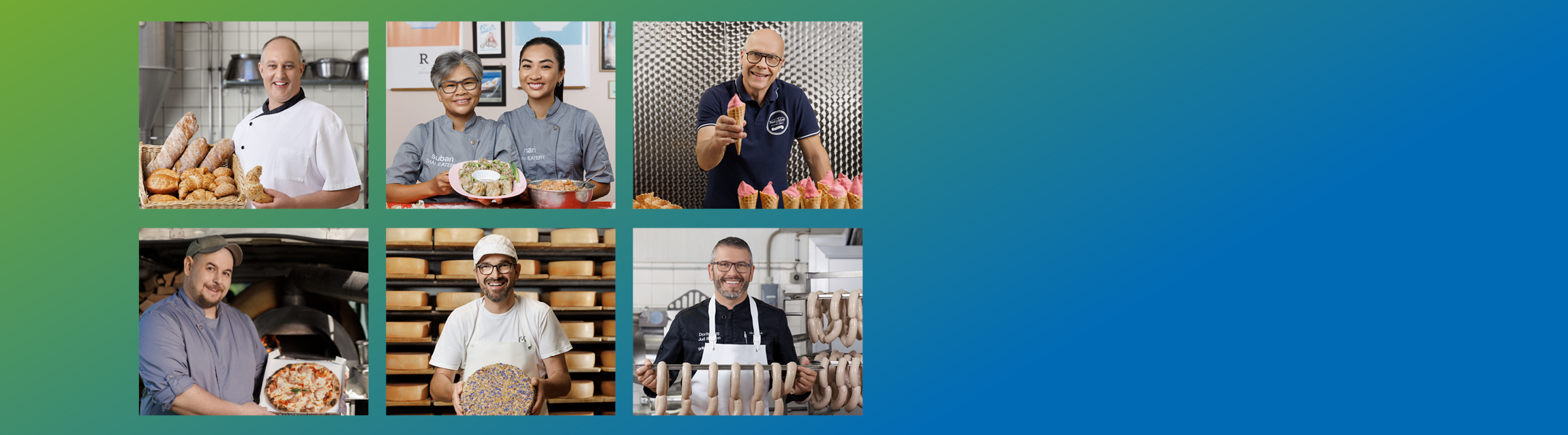 Bilder der Pacovis-Kampagne mit glücklichen Kunden